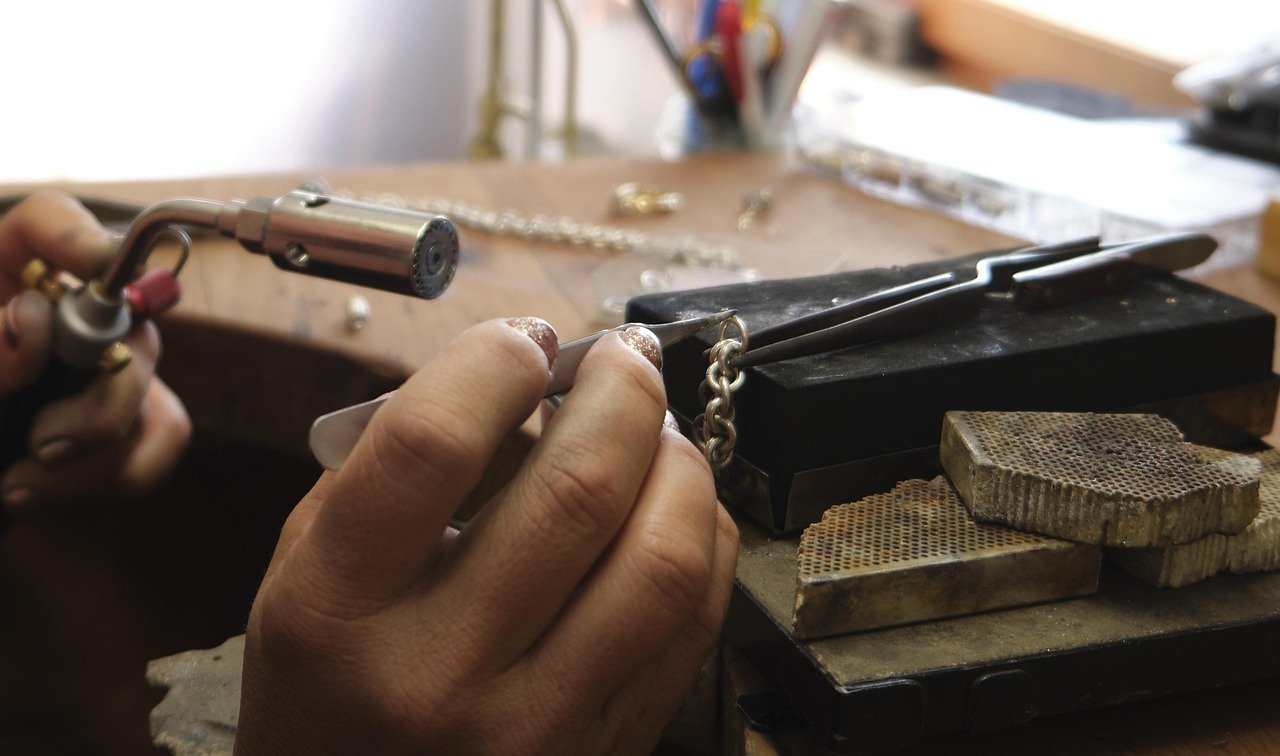 Hand-milled band, in progress